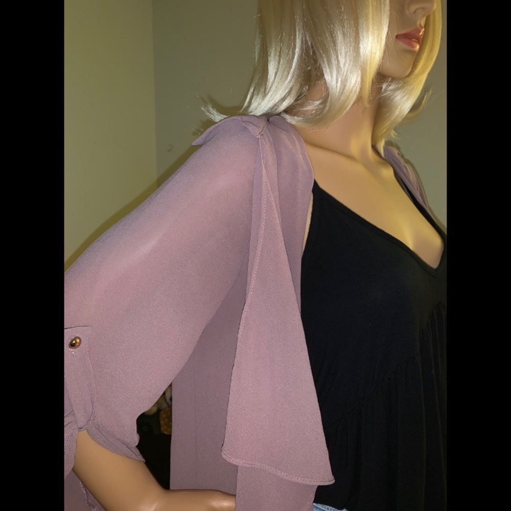 ✨ Lavender Lightweight Draped Cardigan